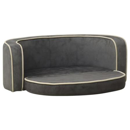 Vidaxl Hundsoffa Vikbar Grå 73x67x26 Cm Plysch Tvättbar Dyna Grå