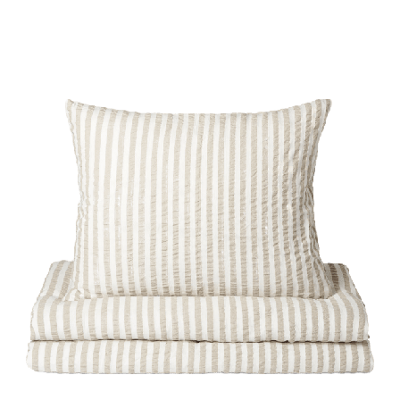 Åhléns Home Bäddset i bäckebölja CHARLIE 150x210 cm Sängkläder Beige ONESIZE