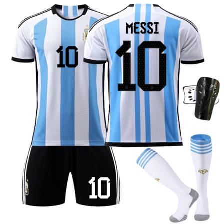 Qatar World Cup 2022 Argentina Fotbollsdräkt - Blåvit S