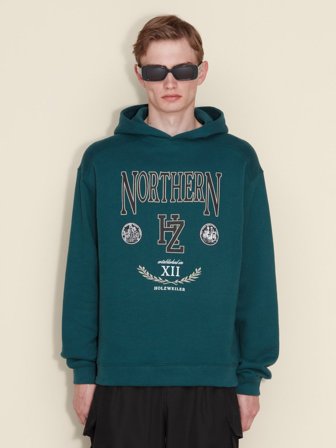 Holzweiler Cooper Northern Hoodie - Dk. Green - Men's - XS