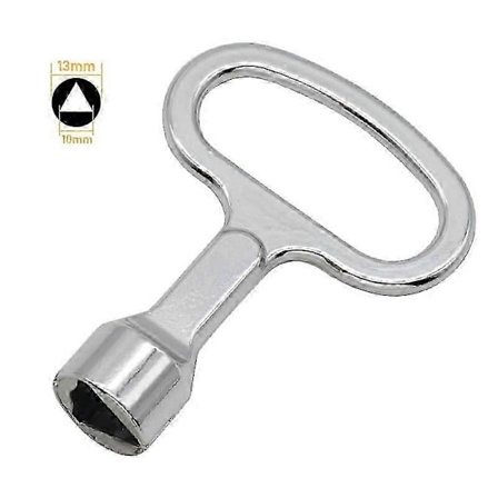 Trekantnøgle til skraldespand Trekantnøgle til gul skraldespand Metal trekantnøgle til sorteringsbeholder El-måler Gas Elevatorer Boks (LGL)