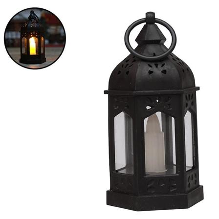 Hængende Lampe Bærbar Desktop Antik Stil Dekorativ Ornament Patio Bordplade Bordhåndtag Hængende Håndtag Lanterne, Metal Dør Udendørs black