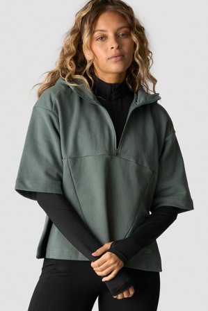 Mirage Mid Sleeve Hoodie Wmn Sea Green