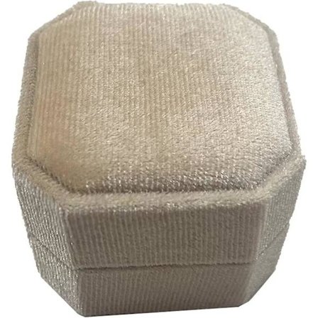 Vigselring Ask Smyckesorganisatör Dubbla Fack Beige Förslag Förlovning Bröllopsgåva