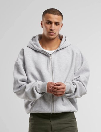 Prohibited Oversized Zip-Hoodie - Grey - XL
