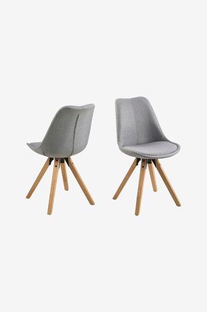AC Design Furniture - Dima spisebordsstol 2-pak - Grå - Stole - Fra Homeroom