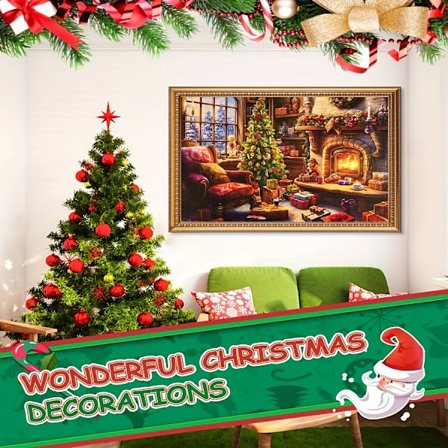 Julepuslespil Adventskalender 2024, 24 Dages Jule-nedtællingskalendere til Børn og Voksne, 1008 Brikker Puslespil Strømpefyld (FMY)