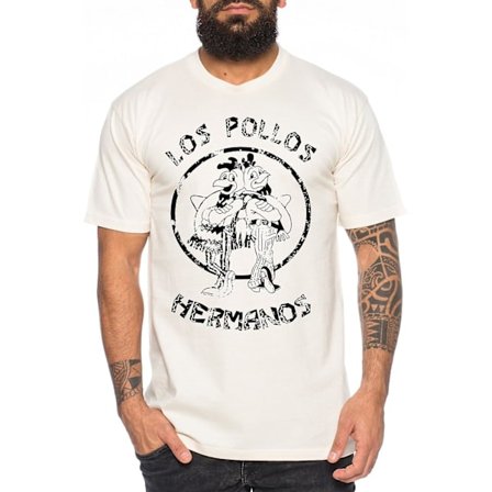 Used Look Los Pollos Heisenberg T-shirt herr Hermanos Bad Mr White Breaking -vuxen, 3xl