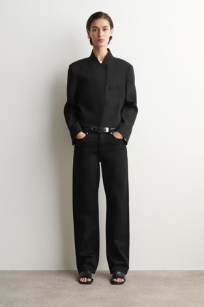 COS Femme Jean Reprise Droit in Noir