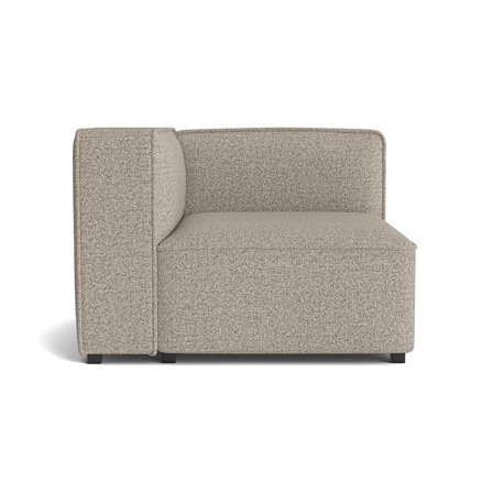 Modus hjørnemodul, venstrevendt, Crush Grå/Beige, komfortabel sofa med Koldskum, Nozag fjedre, 98x93x67cm - Perfekt til afslapning