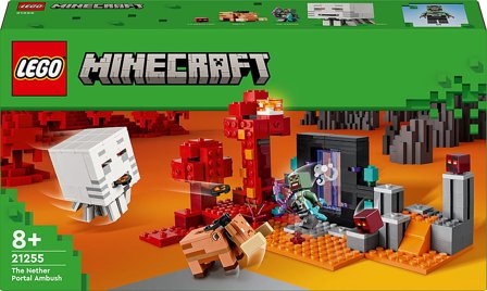 Lego Minecraft Baghold Ved Netherportalen 21255, Børn & Forældre, Motorik & Bevægelse, Klodser Og Stabletårne