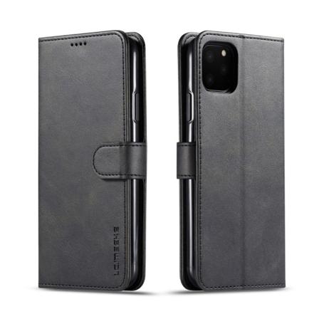 LC.IMEEKE Nahkakotelokotelo iPhone 11 Prolle Musta