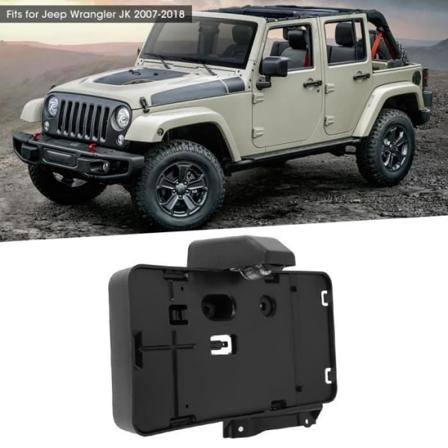 Xuayn bakre registreringsskylt monteringsfäste med ljus 68048605Aa Passar till Jeep Wrangler Jk 07-18