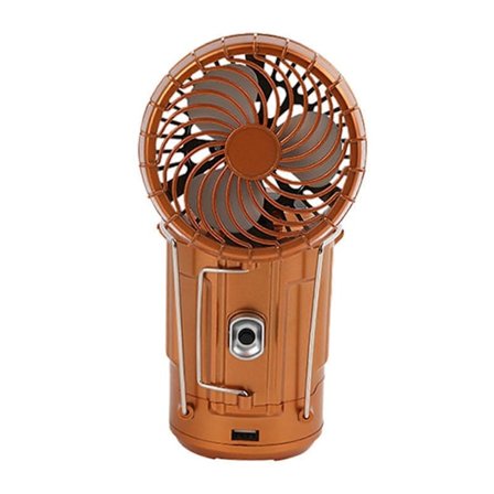 Solcelledrevet Oppladbar Med Vifte LED Teltlampe Lommelykt Camping Lanternelykt Ft