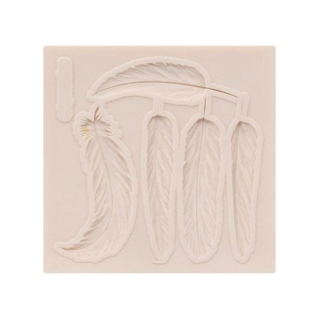 Fjäderstruktur Silikon molds Grönsaksgodis Form Choklad Isblock Franska desserttårtdekorationer