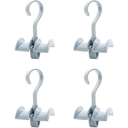 Blå Swivel Tote Klädhängare Garderob Förvaring Organizer Hängare Väska Bälte Scarf 4-delars set