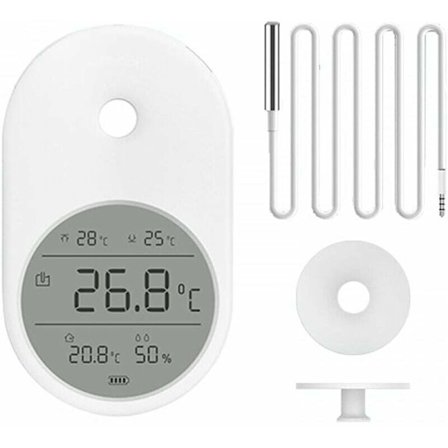 Full Aquarium Termometer, Hög Precision 3 i 1 Reptil Fisk Akvarium Digital Hygrometer Termometer