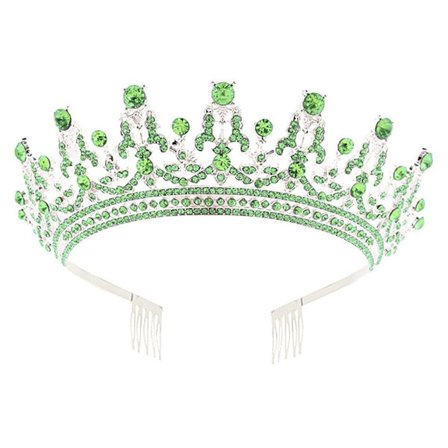 Full Diamond Crown Crown Tiara GRÖN