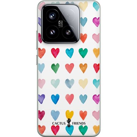 Yhteensopiva Puhelinkuori Xiaomi Xiaomi 15 Cactus and Friends - Watercolor Love Grid