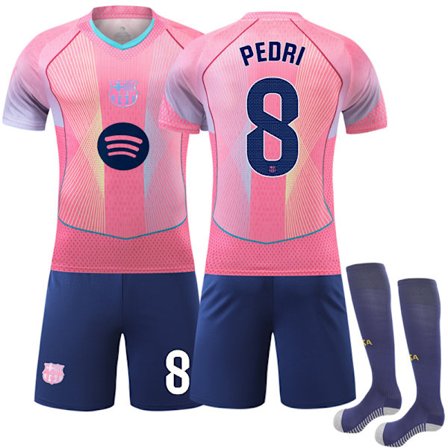 Barcelona 2025 Hemma Børnefodboldtrøje - Pedri Nr 8 Trøje No.8 Pedri