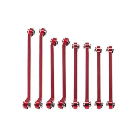 8 stk Metal Chassis Suspension Link Rod Til 1/18 Rc Crawler Car Utb18 Capra Opgraderingsdele Tilbehør Red