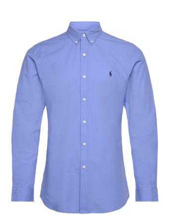 Slim Fit Stretch Poplin Shirt Tops Shirts Casual Blue Polo Ralph Lauren