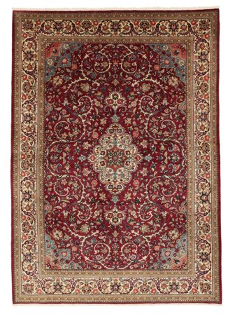 Oriental Ghiassabad Rug 269X373 Brown/Dark Red Large Wool, Persia
