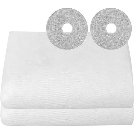 (Valkoinen) Hyttysverkko Ikkuna 2 Pakkausta 150x200cm Hyttysverkko Ikkunaan Liimattava Säädettävä Hyönteisverkko