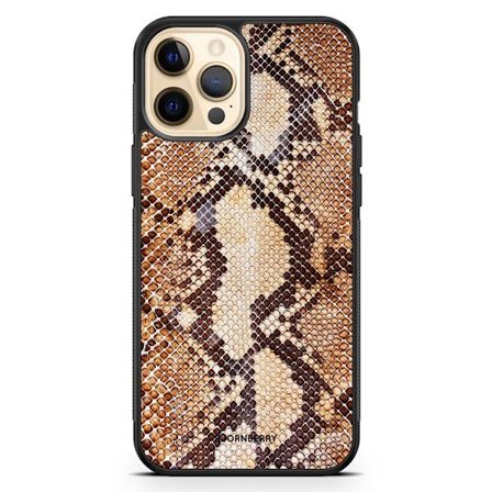 Bjornberry Hårdskal iPhone 12 Pro Max - Brun Ormskinn
