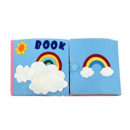 Pædagogisk Blød Vaskbar Filtbog Tidlig Læring Sensorisk Rejselegetøj til Drenge Piger