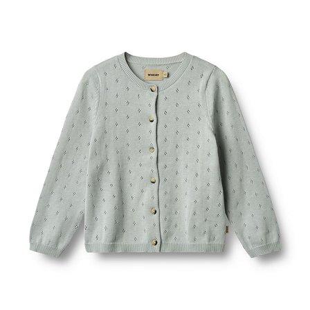 WHEAT Knit Cardigan Maia Soft Blue Str 128/8 år, Tøj & Bolig, Børnetøj, Øvrigt