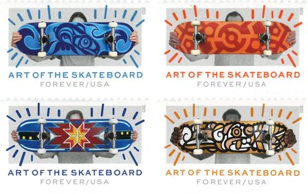 USA - Kunst på skateboards - Postfrisk sæt 4v