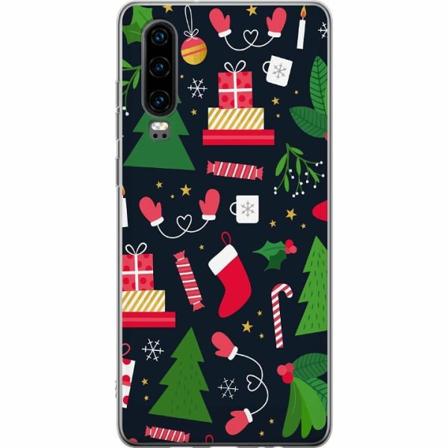Huawei P30 Genomskinligt Skal Christmas