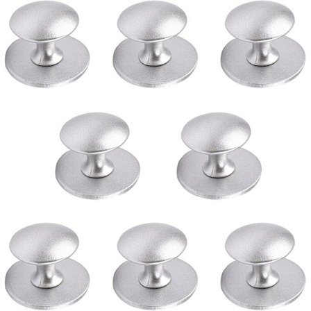 Skuffeknopper i rustfrit stål, 8 stk. selvklæbende skabsgreb, selvklæbende skydedørshåndtag med skruer til glasskab, skabsskuffe (St