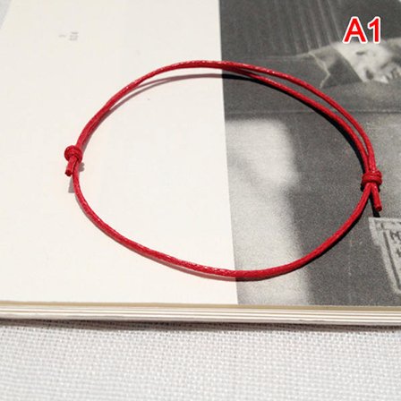 Rope Anklet Musta Valkoinen Punainen Väri Säädettävä Classic Miehet Naiset