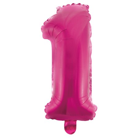Folieballong tall 0-9 rosa 41 cm Tallet 1