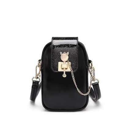 Mobiltelefon Taske Kvinders Crossbody Lodret Mini Taske Damer Skuldertaske Student Lynlås Lille Taske