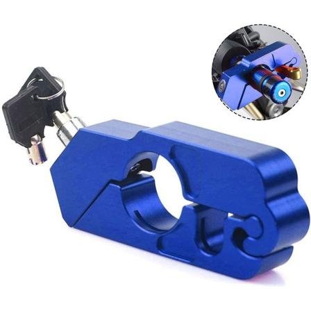 Motorcykelbromslås, Säkerhetslås Aluminiumlegering Motorcykelstyrlås (Blå)