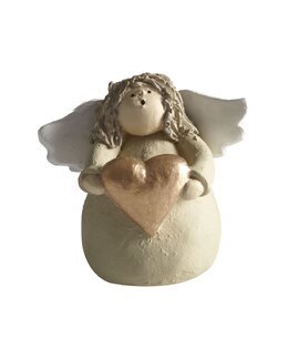 Pynteengel Hjerte Beige