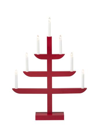Candlestick 7 Bulbs Home Lighting Christmas Lighting Electric Advent Candlesticks Punainen Konstsmide