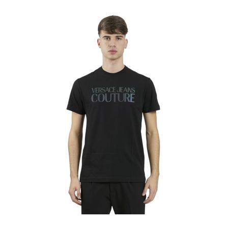 Versace Jeans Couture, T-Shirts Zwart, Heren, Maat:M