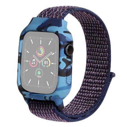 Apple Watch Series 6 / 5 44mm camouflage nylon rem - Indigo