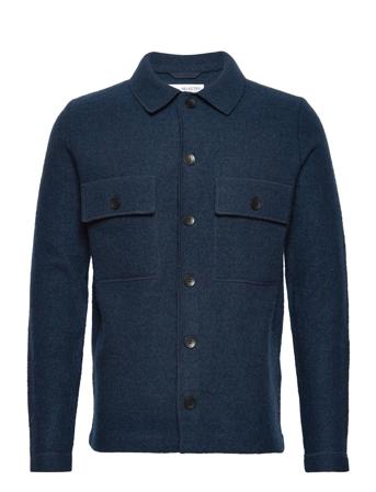Slhnealy Knit Workwear Cardigan W Noos Blue Selected Homme