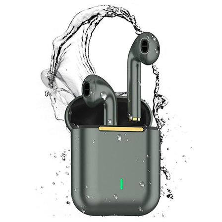 j18 Tws Bluetooth-hörlurar Vattentäta Stereo Musik Gaming Trådlösa Headset(Midnattsgrön)