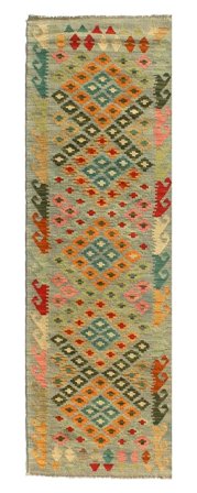 Kilim Afghan Old Style Rug 74X254 Runner Wool, Afghanistan