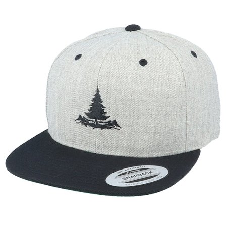 Wild Spirit - Harmaa snapback Lippis - Pinetree Heather Grey/Black Snapback @ Hatstore