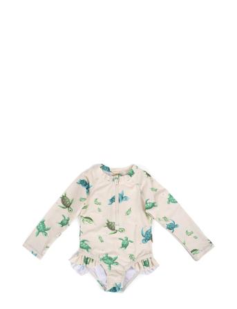 Vilje – Uv Suit Ls 3-4 Years – First Swim Swimwear Uv Clothing Uv Suits Multi/patterned Filibabba