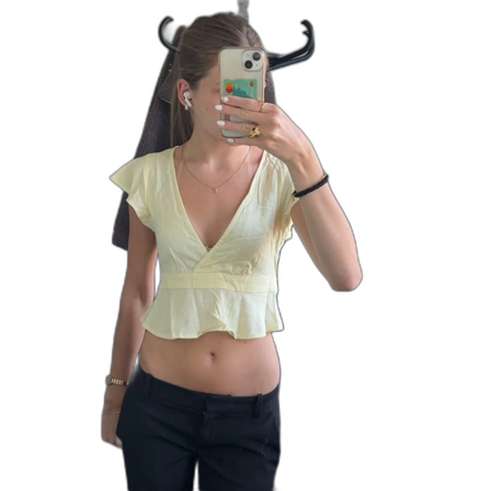 Ljusgul blus från H&M