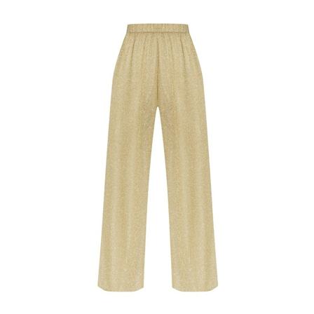 Oseree Byxor with lurex finish gul, Dam Byxor, Dam, Storlek: M
