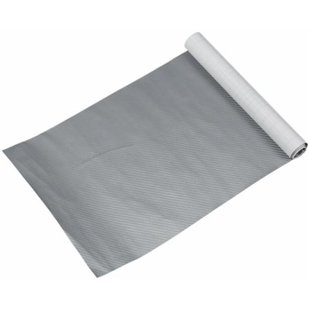 DIY 30 x 127 3D En Rulle Fiber Klistermärke Vinyl Klistermärke Limfilm för Bil - Silver